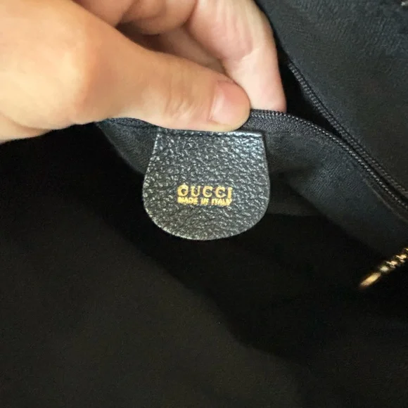 PC: Gucci EUC+++ Black Suede & Leather 2 Way Bamboo Satchel Bag - Picture 5 of 17